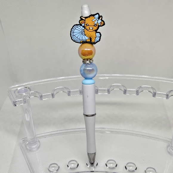 Highland Cows Galore Bling and Beaded Pen Black Ink - Picture 6 of 7